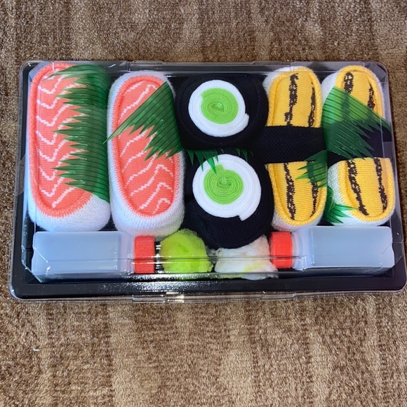 Rainbow Other - New Rainbow Socks Sushi Box Size 9.5-13 US Tamago Cucumber Salmon